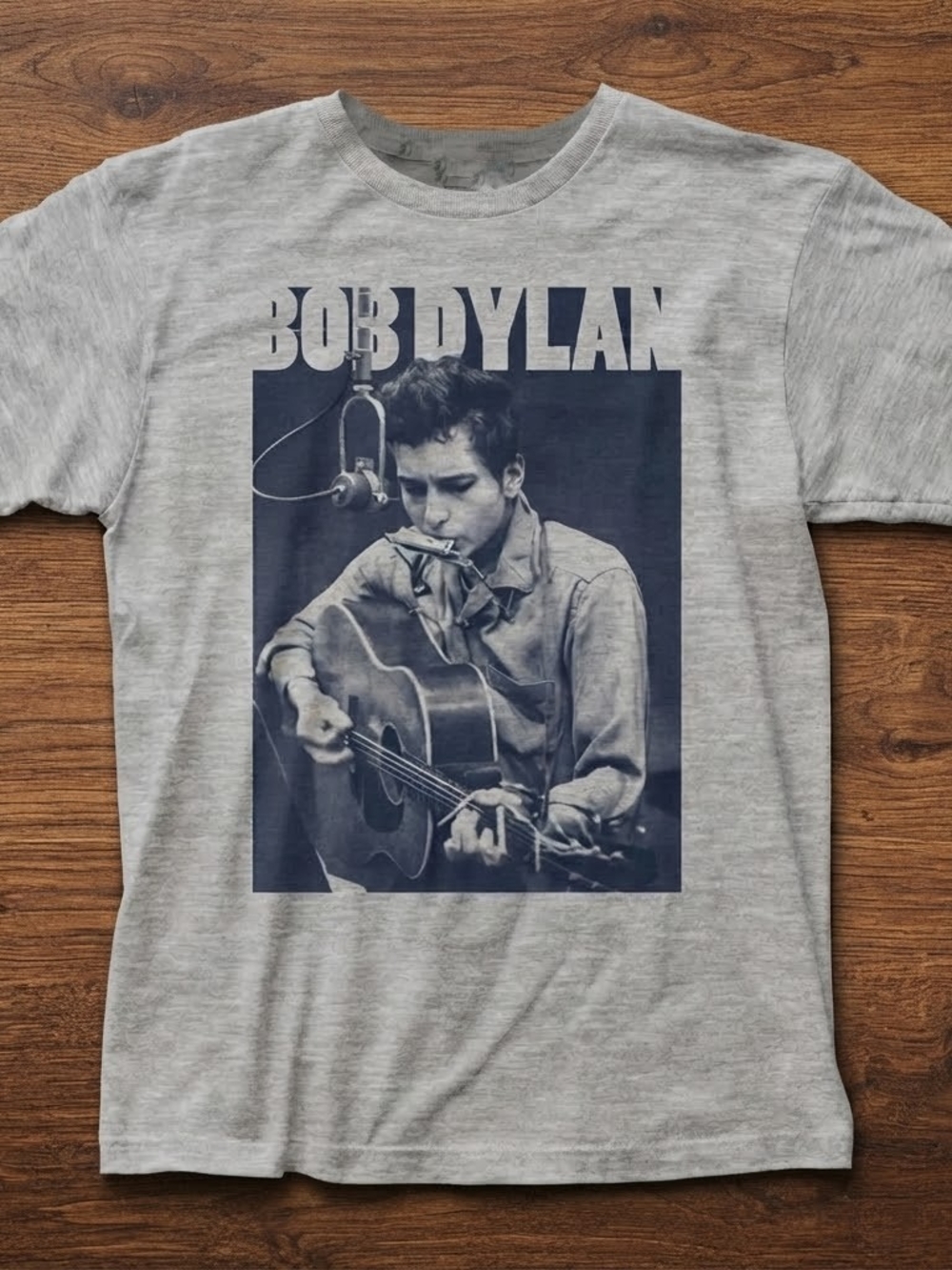 Bob Dylan Harmonica Sport Grey Music Graphic Unisex T-Shirt